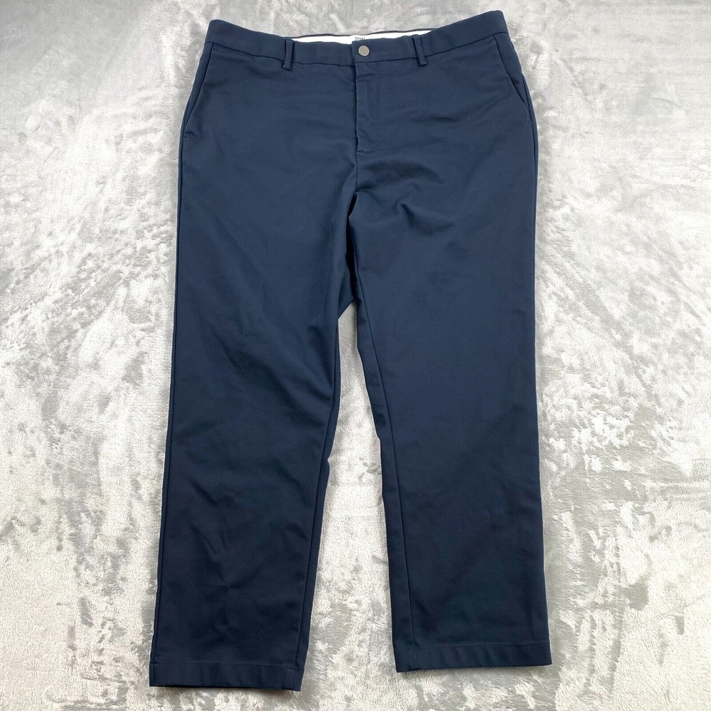Sharps Spoke Pants‎ Mens 37 Blue Stretch Cotton Trousers Build C Chinos